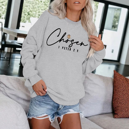 Loose velvet sweatshirt