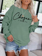 Loose velvet sweatshirt