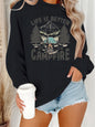 Loose velvet sweatshirt