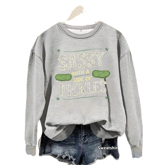 Playful cucumber printed hoodie