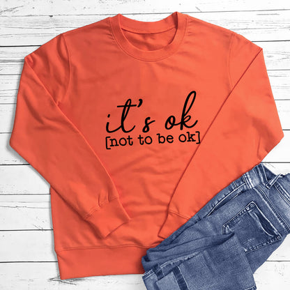 It's okay mental health themed hoodie