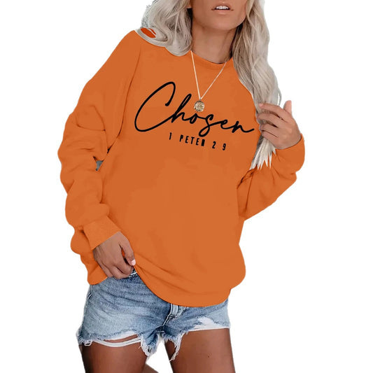 Loose velvet sweatshirt