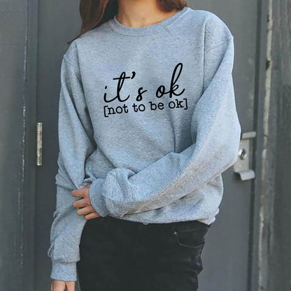 It's okay mental health themed hoodie
