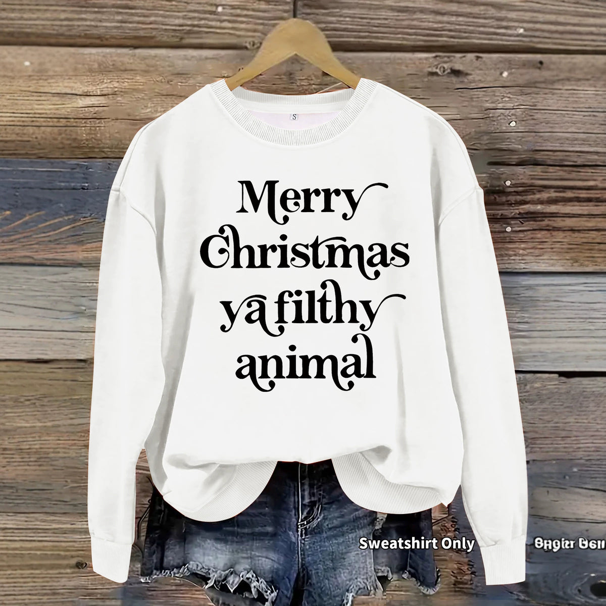 Letter printed long sleeved hoodie