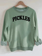 Letter printed round neck fleece hoodie