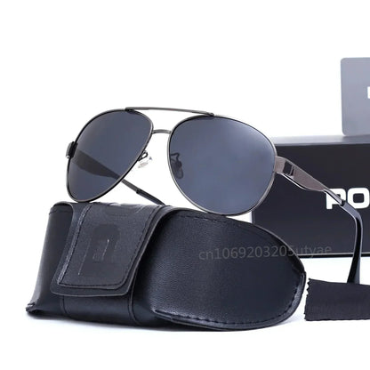 Polarized Pilot Sunglasses for Men Original Italian Luxury Brand Sunglasses Fashion UV Resistant Driving Business Policer Shades