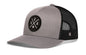 USA X Trucker Hat  |  Black-White America Snapback